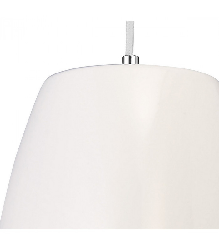 Triangle Pendant Small 1 Light E27 Gloss White/Polished Chrome-7