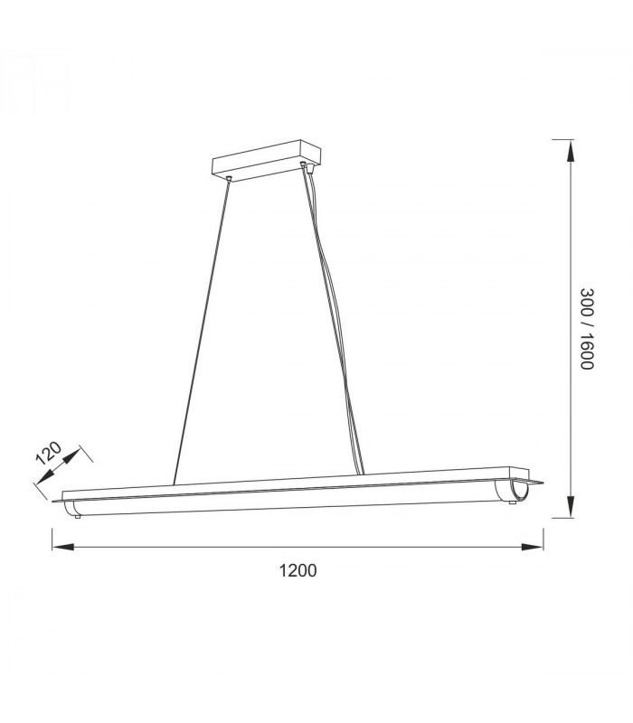 Tube Pendant 36W LED 4000K Polished Chrome/Mirror / Sand Diamond 2800lm 3yrs Warranty-3