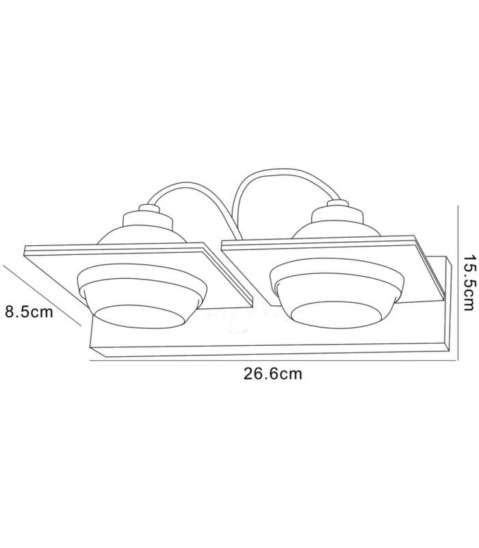 (0040 006) Ull Wall Lamp 2 Light G9 Silver Grey-6