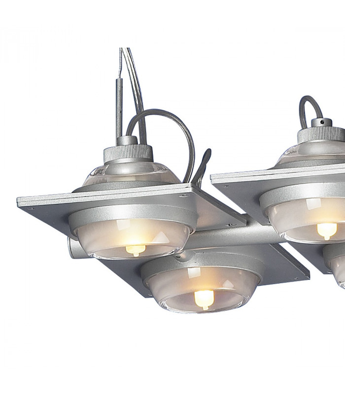(0040 002) Ull Rectangular Pendant 6 Light G9 Silver Grey-4