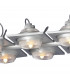 (0040 002) Ull Rectangular Pendant 6 Light G9 Silver Grey-5