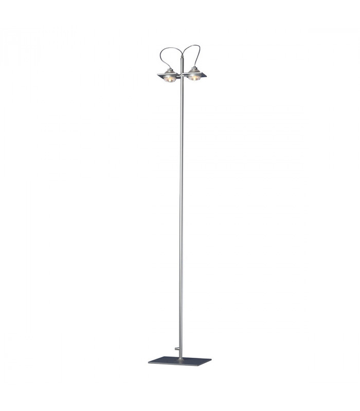 (0040 009) Ull Floor Lamp 2 Light G9 Silver Grey NOT LED/CFL Compatible-1