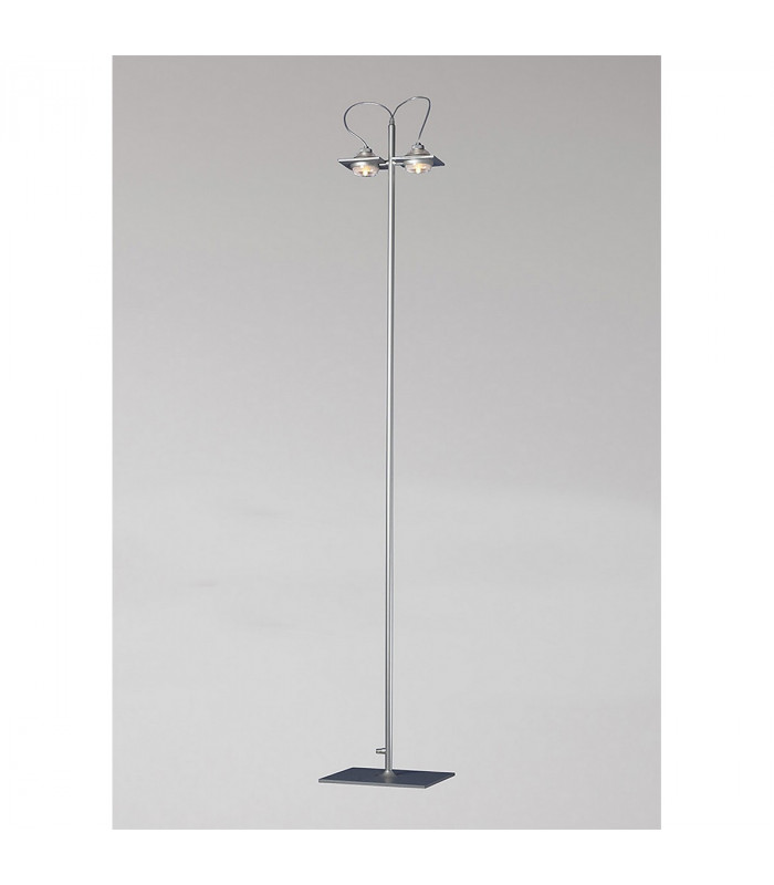 (0040 009) Ull Floor Lamp 2 Light G9 Silver Grey NOT LED/CFL Compatible-2