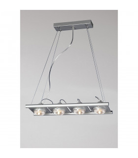 (0040 003) Ull Rectangular Pendant 4 Light G9 Silver Grey-2