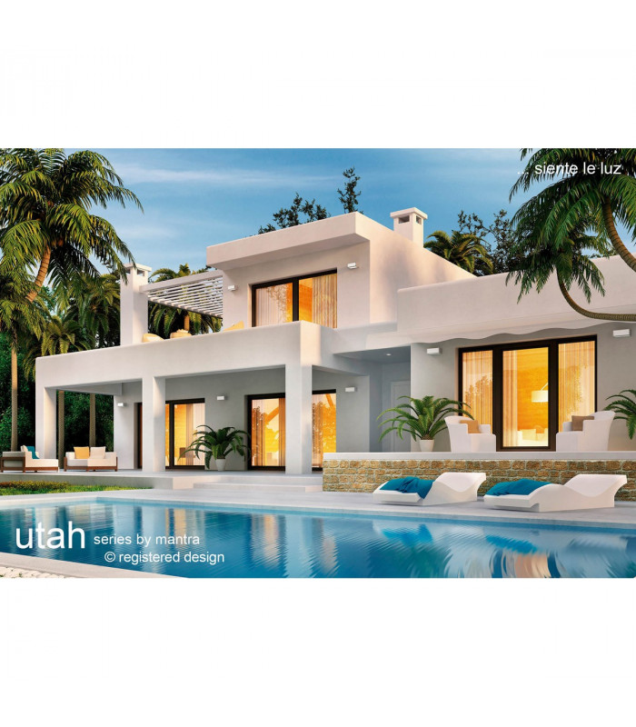 Utah Wall Lamp 1 Light E27 IP65 White 2yrs Warranty-3