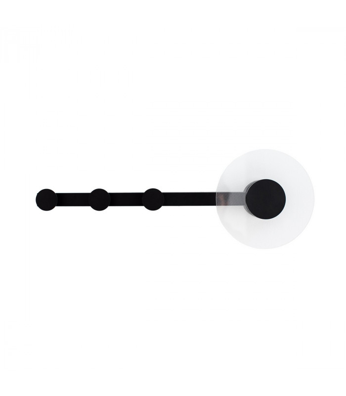 Venus Wall Lamp Coat Rack 6W LED 3000K 490lm Black 3yrs Warranty-1