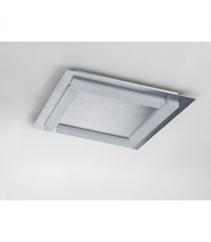 Verona Square Ceiling 4 Light 20W LED 3000K 1800lm Satin Aluminium/Frosted Acrylic 3yrs Warranty-2