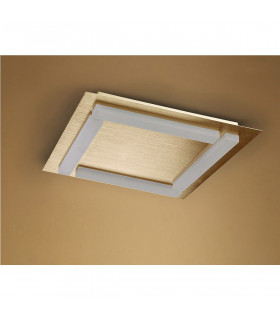 Verona Square Ceiling 4 Light 20W LED 3000K 1800lm Satin Gold/Frosted Acrylic 3yrs Warranty-2