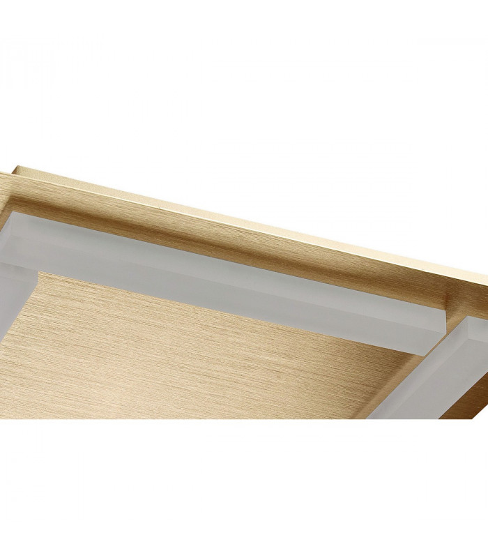 Verona Square Ceiling 4 Light 20W LED 3000K 1800lm Satin Gold/Frosted Acrylic 3yrs Warranty-4