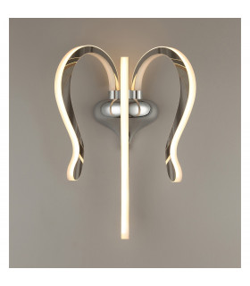 Versailles Wall LED Light 33W 1477lm 3000K Polished Chrome/White Acrylic 3yrs Warranty-2