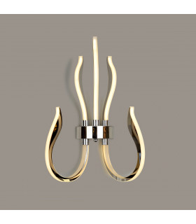 Versailles Wall LED Light 41W 2080lm 3000K Polished Chrome/White Acrylic 3yrs Warranty-2