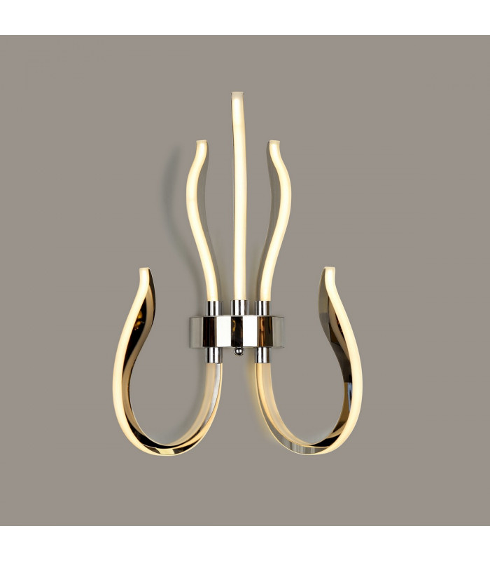Versailles Wall LED Light 30W Dimmable 1500lm 3000K Polished Chrome/White Acrylic 3yrs Warranty-2