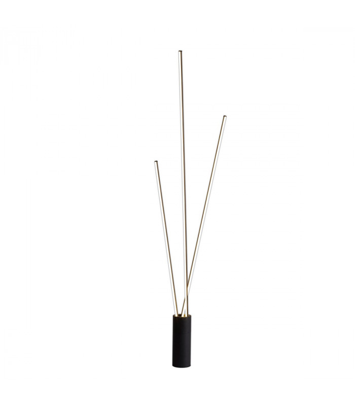 Vertical 3 Light Floor Lamp 60W LED 3000K 3600lm Dimmable Black 3yrs Warranty-1
