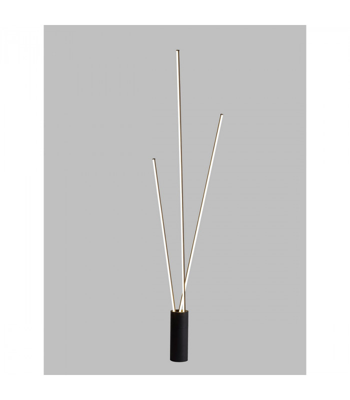 Vertical 3 Light Floor Lamp 60W LED 3000K 3600lm Dimmable Black 3yrs Warranty-2