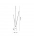 Vertical 3 Light Floor Lamp 60W LED 3000K 3600lm Dimmable Black 3yrs Warranty-9