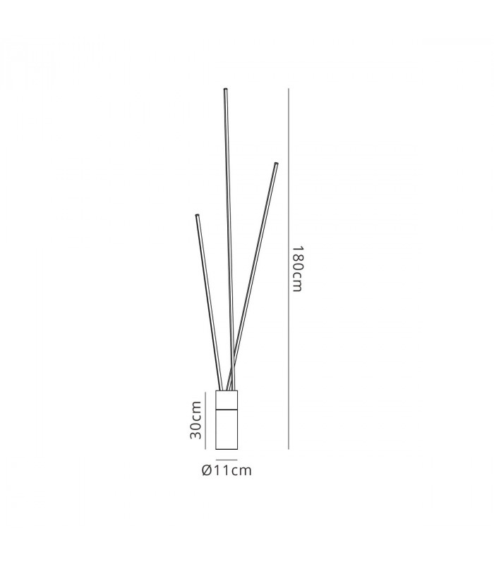 Vertical 3 Light Floor Lamp 60W LED 3000K 3600lm Dimmable Black 3yrs Warranty-9