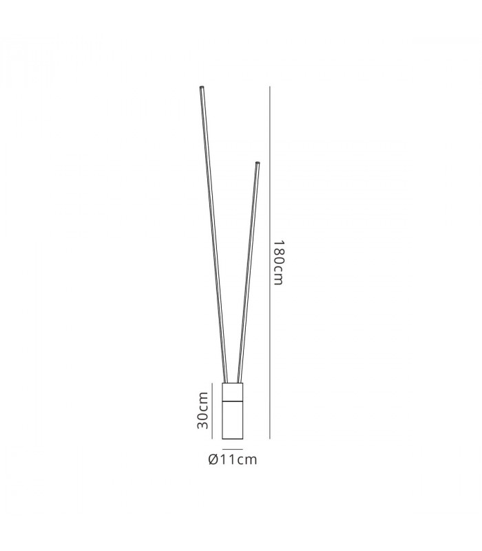 Vertical 2 Light Floor Lamp 44W LED 3000K 2600lm Dimmable Black 3yrs Warranty-10