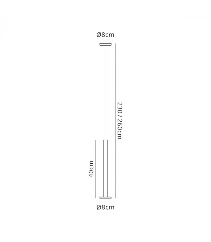 Vertical 1 Light Floor Lamp 36W LED 3000K 2160lm Dimmable White 3yrs Warranty-8