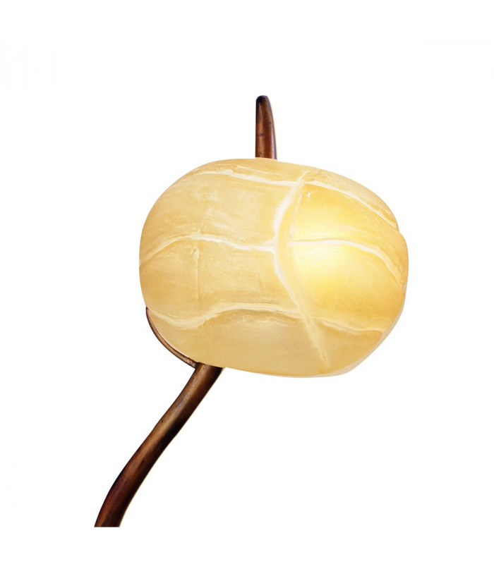 (0038 007) Wave Table Lamp 1 Light G9 Rustic Gold-5