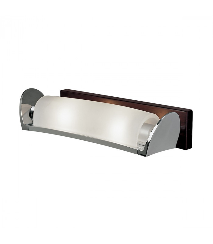 Zira Wall Lamp 2 Light G9 Polished Chrome/Frosted White Glass/Wenge-4