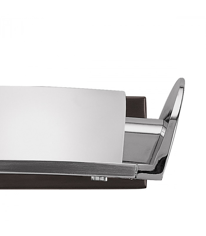 Zira Wall Lamp 2 Light G9 Polished Chrome/Frosted White Glass/Wenge-5