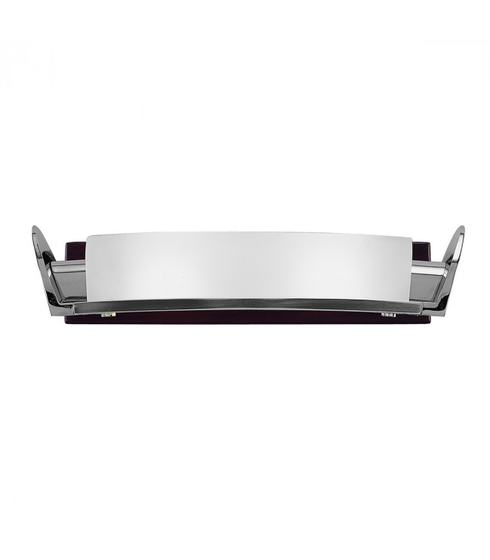 Zira Wall Lamp Switched 2 Light G9 Polished Chrome/Frosted White Glass/Wenge-1