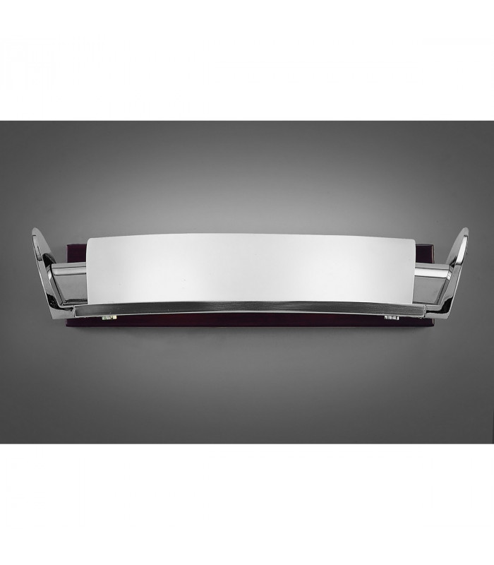 Zira Wall Lamp Switched 2 Light G9 Polished Chrome/Frosted White Glass/Wenge-2