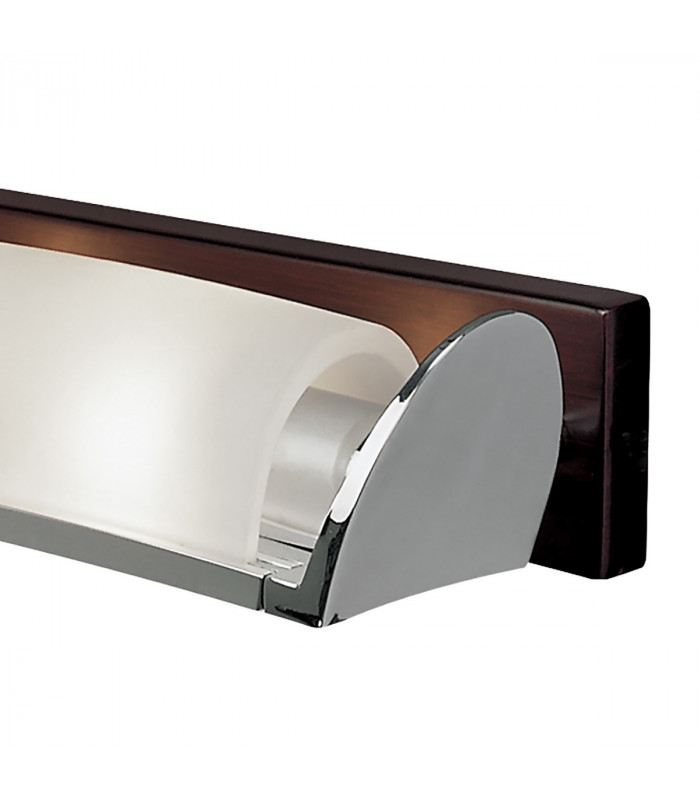 Zira Wall Lamp Switched 2 Light G9 Polished Chrome/Frosted White Glass/Wenge-7