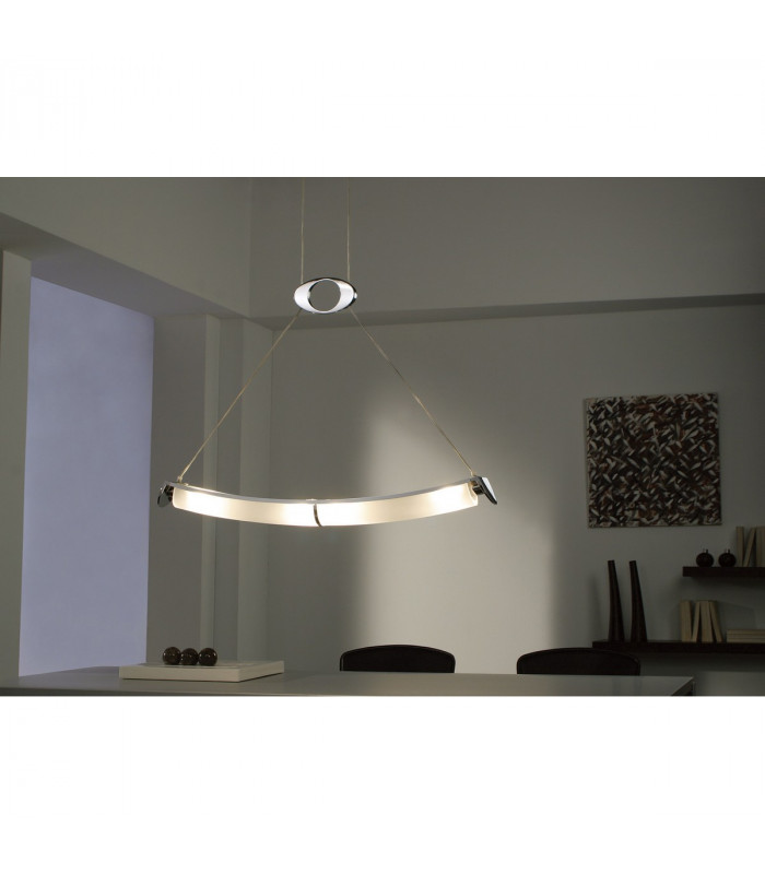 Zira Floor Lamp 2 Light G9 Polished Chrome/Frosted White Glass/Wenge NOT LED/CFL Compatible-3