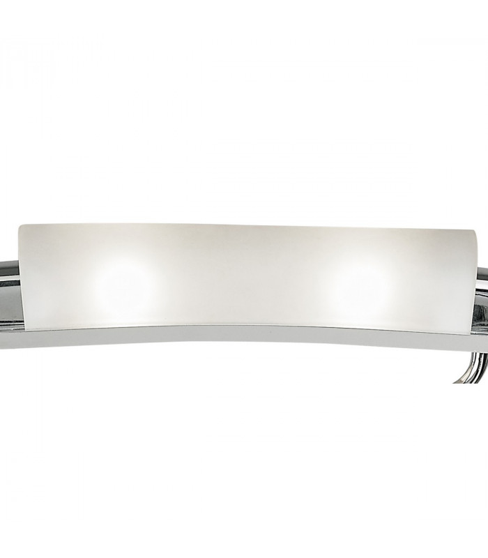 Zira Floor Lamp 2 Light G9 Polished Chrome/Frosted White Glass/Wenge NOT LED/CFL Compatible-10
