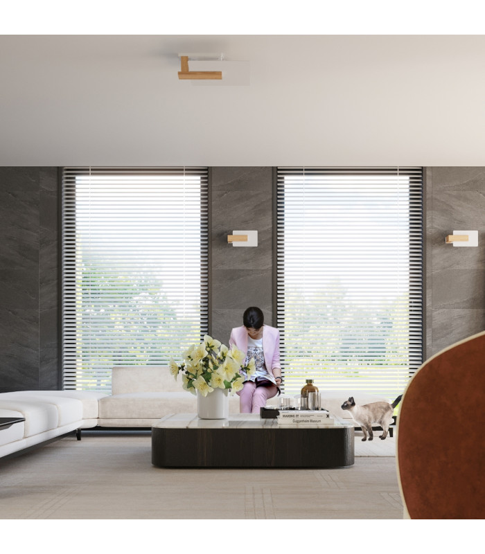 Lappo Flush Wall Lamp Natural Wood-6