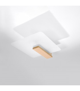 Lappo Flush Ceiling Light Natural Wood-2