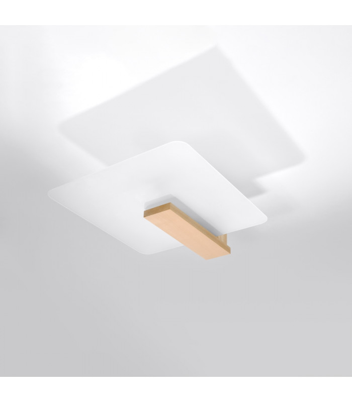 Lappo Flush Ceiling Light Natural Wood-2