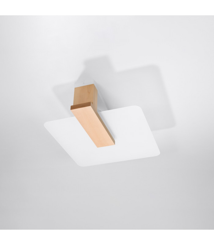 Lappo Flush Ceiling Light Natural Wood-4