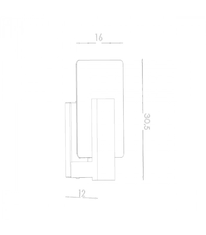 Lappo Flush Wall Lamp Wenge-4