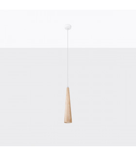 Sula Slim Pendant Ceiling Light Natural Wood-2