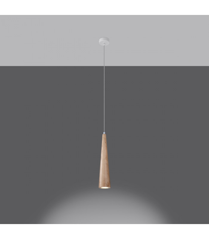 Sula Slim Pendant Ceiling Light Natural Wood-3