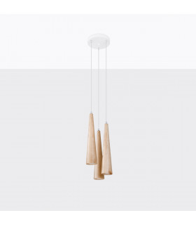 Sula Cluster Pendant Ceiling Light Natural Wood-2