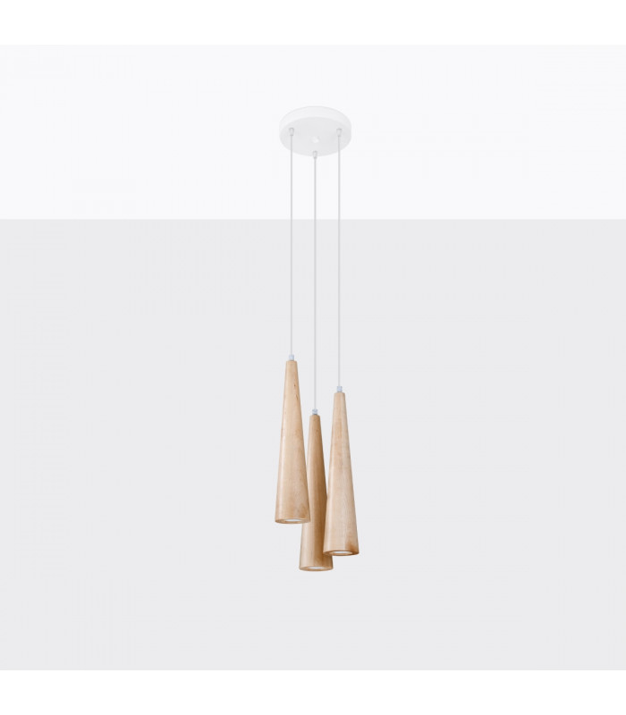 Sula Cluster Pendant Ceiling Light Natural Wood-2