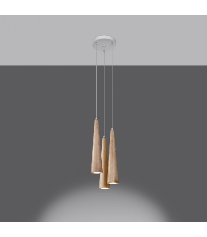 Sula Cluster Pendant Ceiling Light Natural Wood-3