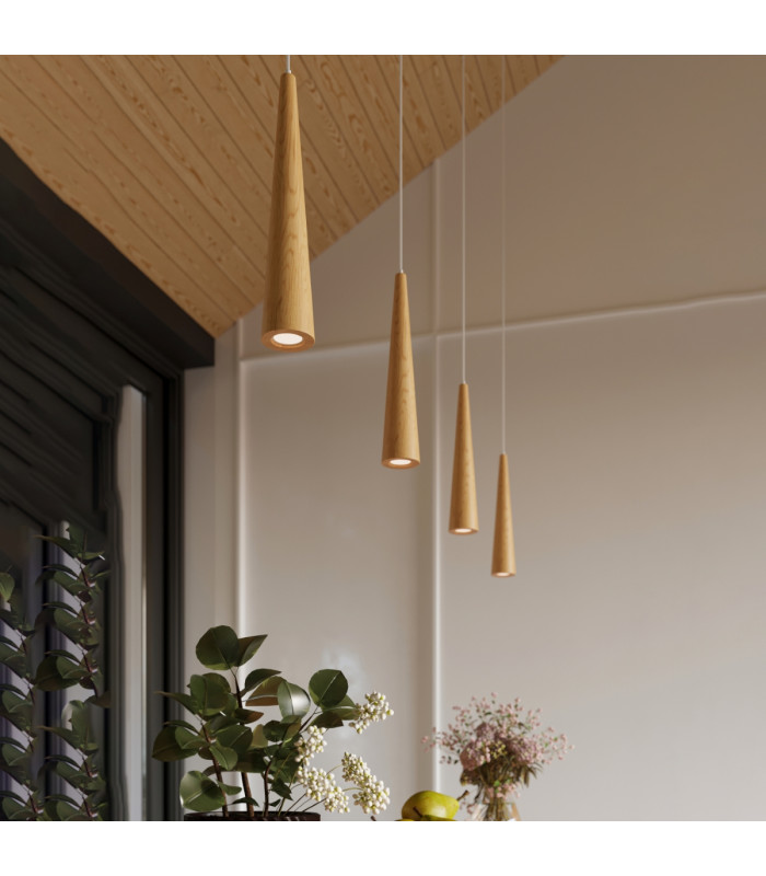 Sula Cluster Pendant Ceiling Light Natural Wood-8