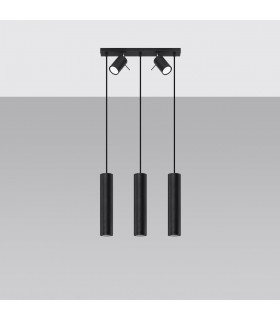 Ring Bar Pendant Ceiling Light Black-2