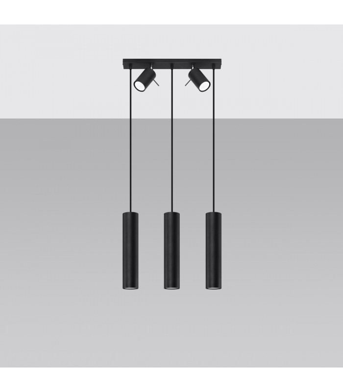 Ring Bar Pendant Ceiling Light Black-2
