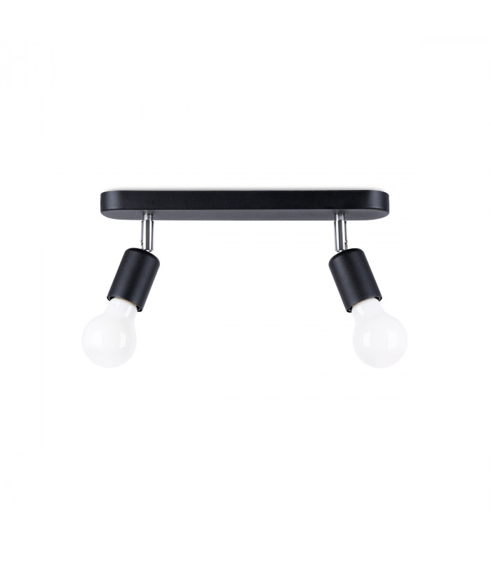 Fornes Twin Ceiling Spotlight Black-1