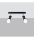 Fornes Twin Ceiling Spotlight Black-2