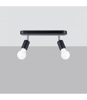 Fornes Twin Ceiling Spotlight Black-2