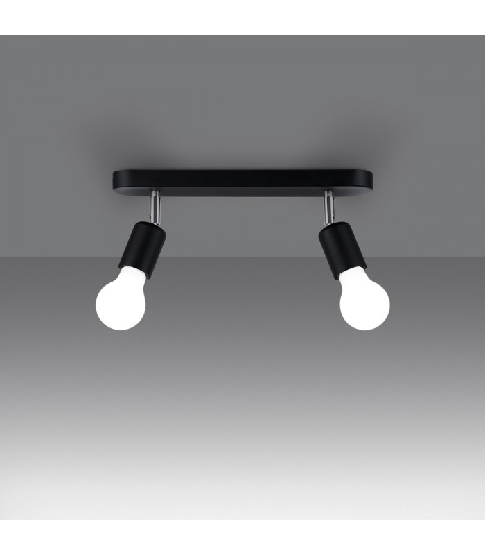 Fornes Twin Ceiling Spotlight Black-3