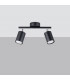 Lemmi Twin Ceiling Spotlight Black-2