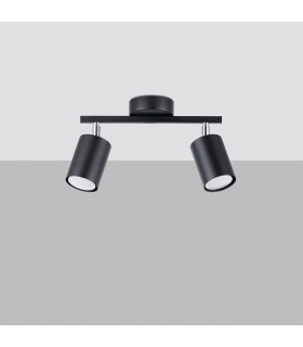Lemmi Twin Ceiling Spotlight Black-2