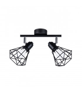 Artemis Twin Ceiling Spotlight Black-1